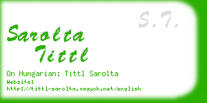 sarolta tittl business card